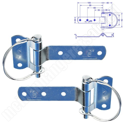 Spp bordwandscharnier - 2x,