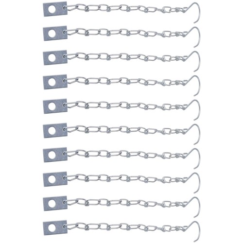 10x sicherungskette 24cm haken - sicherungskette,