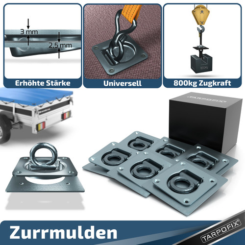 Zurrösen inkl gegenplatten - inkl,