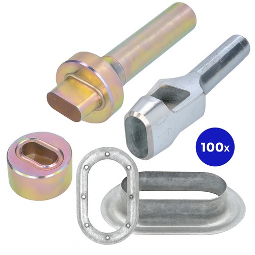100x planenöse ovalösen mit - ovalösen,